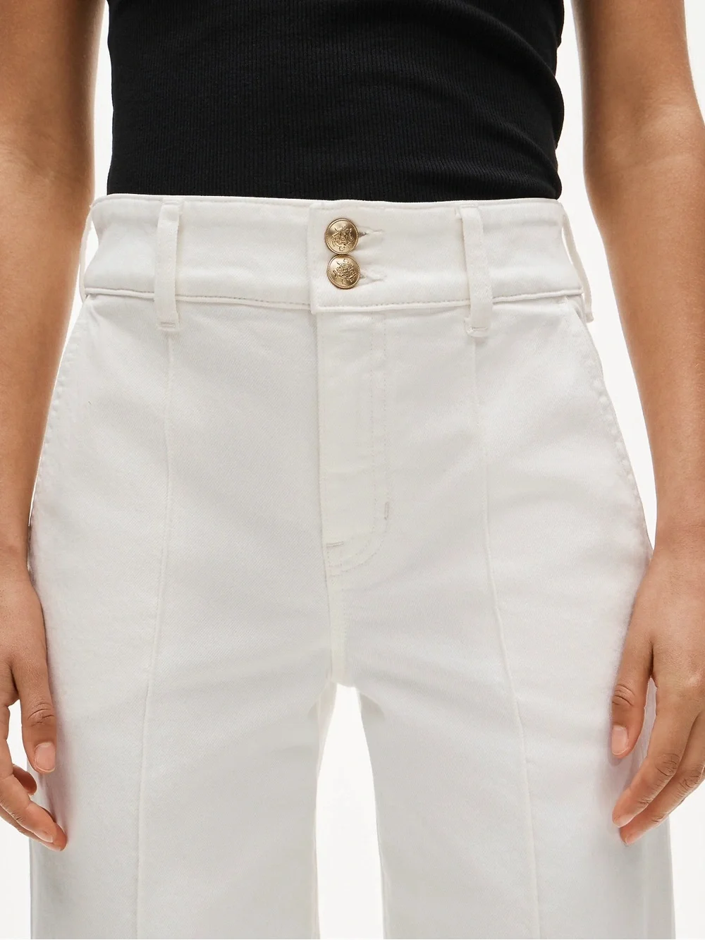 J Crew Denim trouser jean with stacked buttons